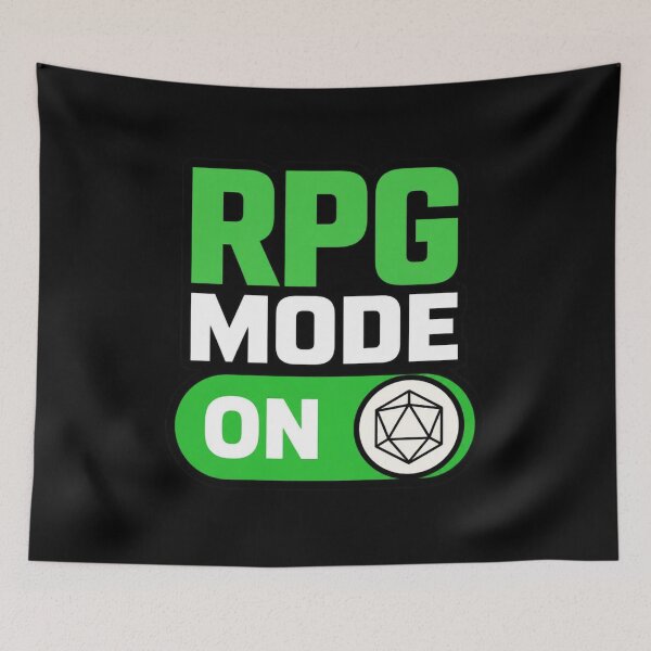 Item preview, RPG Mode ON - Minimalist Gamer UI Toggle Switch Sticker designed and sold by Dice_Goblin_Studio.