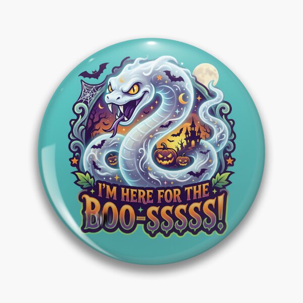Item preview, I'm here for the Boo-sssss! - Halloween serpent ghost designed and sold by ParadoxParadox.