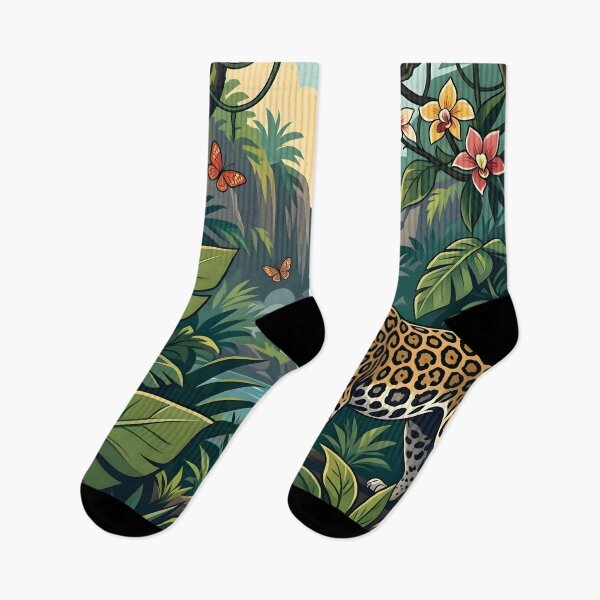 Item preview, Leopard In Lush Tropical Rainforest Waterfall designed and sold by Herodestroyer.