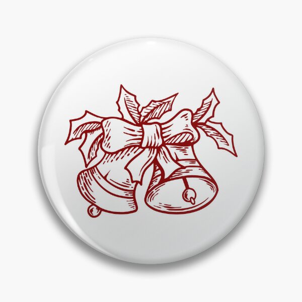 Artikelvorschau, Dunkelrotes Vintage-Weihnachtsglocken-Design entworfen und verkauft von pattern-archive.