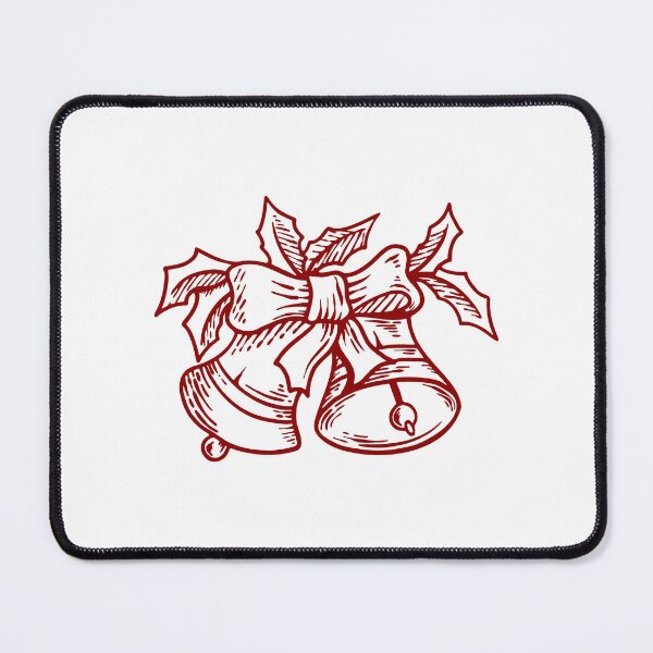 Item preview, Dark Red Vintage Christmas Bells Design designed and sold by pattern-archive.