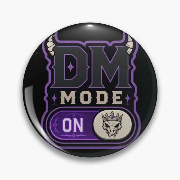 Item preview, DM Mode ON - Dungeon Master UI Toggle Switch Sticker designed and sold by Dice_Goblin_Studio.