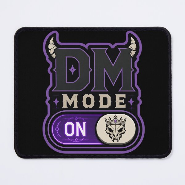 Item preview, DM Mode ON - Dungeon Master UI Toggle Switch Sticker designed and sold by Dice_Goblin_Studio.