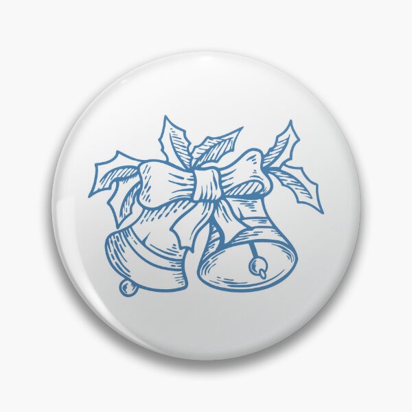 Item preview, Steel Blue Vintage Christmas Bells Design designed and sold by pattern-archive.