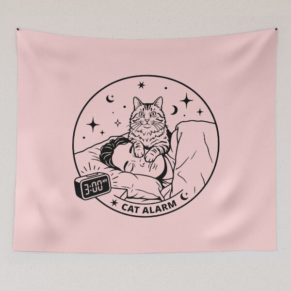 Item preview, Cat Alarm at 3 AM designed and sold by ThreadRiotTees.