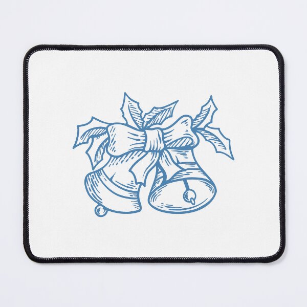 Item preview, Steel Blue Vintage Christmas Bells Design designed and sold by pattern-archive.