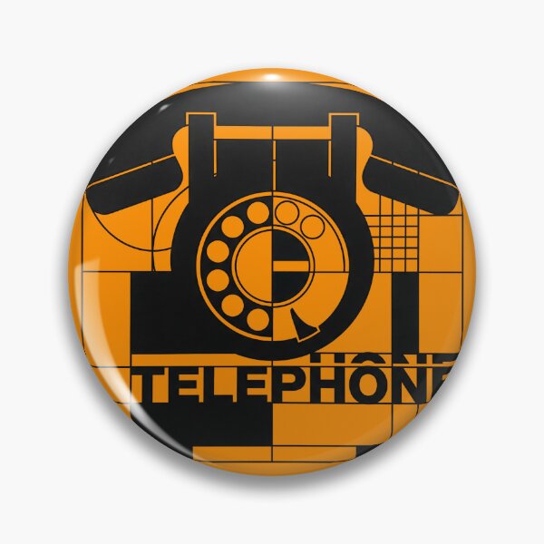 Item preview, Retro Rotary Telephone Geometric Line Art Graphic designed and sold by KiwiRider.