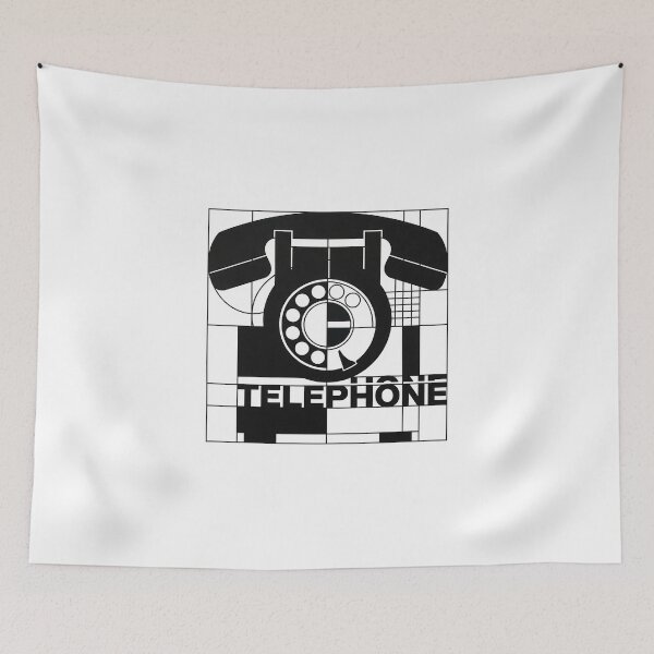Item preview, Retro Rotary Telephone Geometric Line Art Graphic designed and sold by KiwiRider.