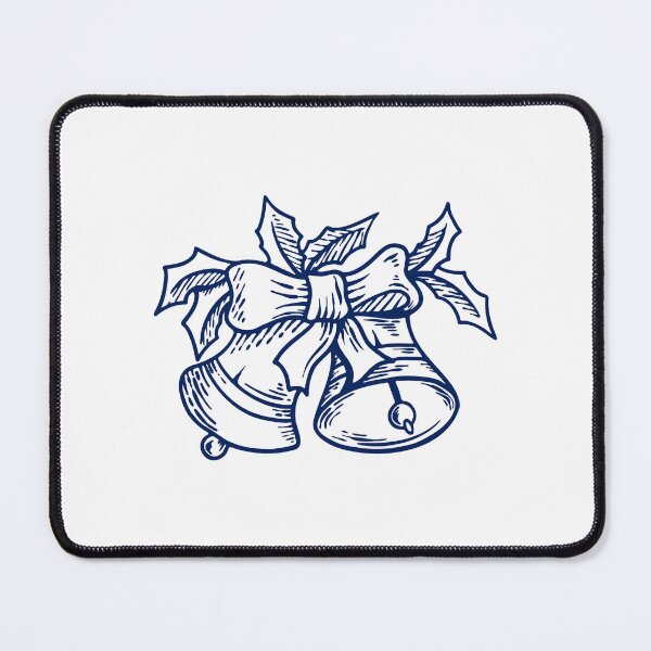 Item preview, Navy Blue Vintage Christmas Bells Design designed and sold by pattern-archive.