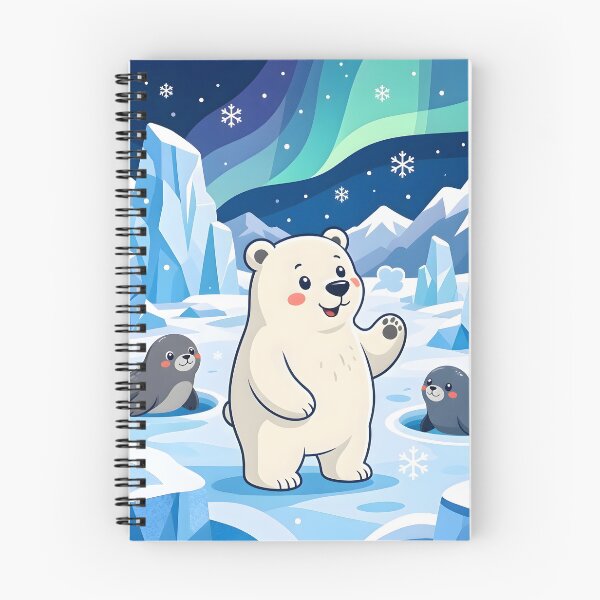 Item preview, Cute Polar Bear And Seals Aurora Borealis designed and sold by Herodestroyer.
