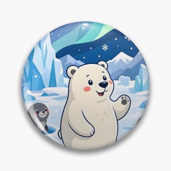Item preview, Cute Polar Bear And Seals Aurora Borealis designed and sold by Herodestroyer.