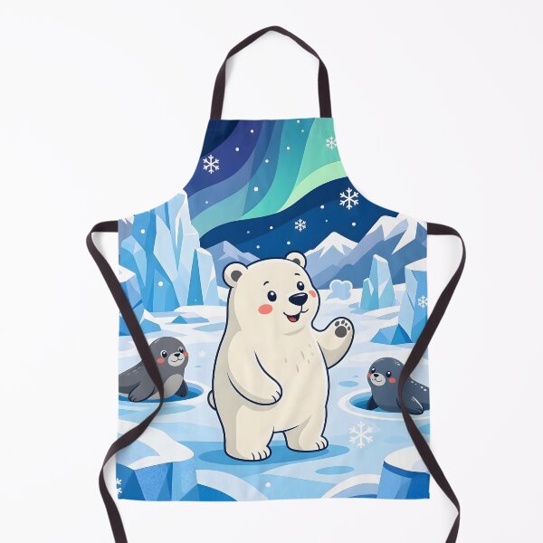 Item preview, Cute Polar Bear And Seals Aurora Borealis designed and sold by Herodestroyer.