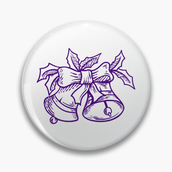 Item preview, Dark Purple Vintage Christmas Bells Design designed and sold by pattern-archive.
