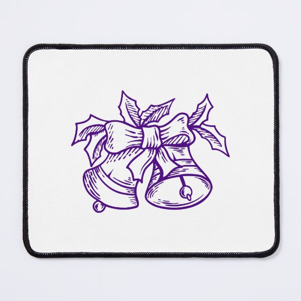 Item preview, Dark Purple Vintage Christmas Bells Design designed and sold by pattern-archive.