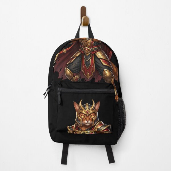 Item preview, King Cat Warrior - Royal Golden Armor Fantasy Art designed and sold by TOOBIC.