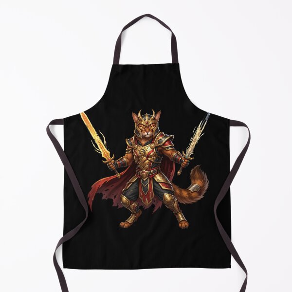 Item preview, King Cat Warrior - Royal Golden Armor Fantasy Art designed and sold by TOOBIC.