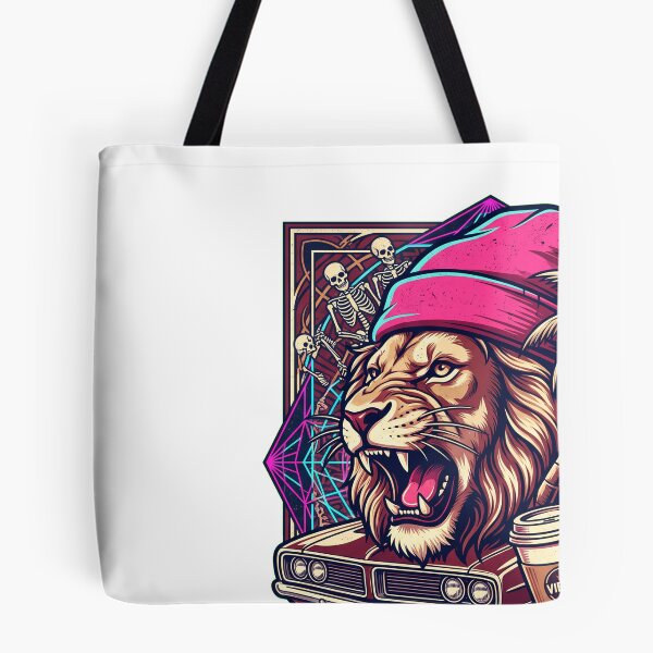 Item preview, Retro Lion Synthwave Muscle Car Shirt designed and sold by ehabm15.