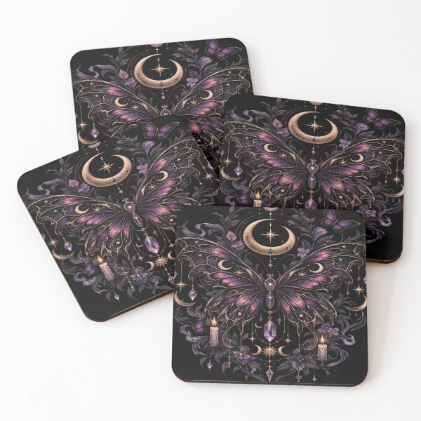 Item preview, Enchanted Gothic Butterfly – Mystical Moon & Crystal Design designed and sold by Lumvero.