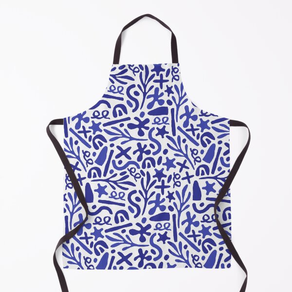 Item preview, Mediterranean Blue Pattern - Monochromatic Abstract Art designed and sold by ANZI-Shop.