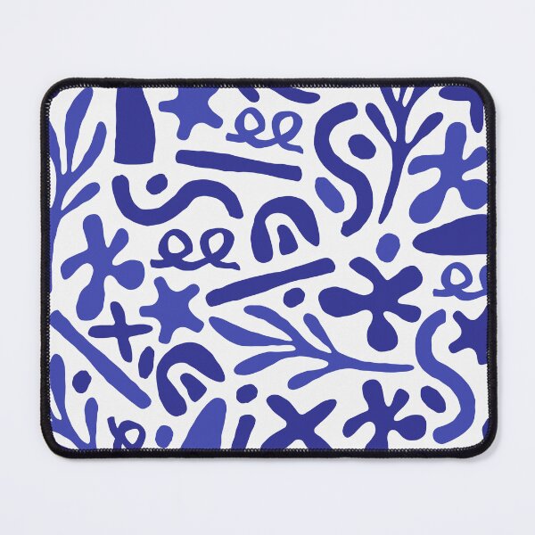 Item preview, Mediterranean Blue Pattern - Monochromatic Abstract Art  designed and sold by ANZI-Shop.
