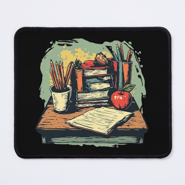 Item preview, Retro Books and Pencils Autumn Back to School Teacher Book Lover designed and sold by emiliacreations.