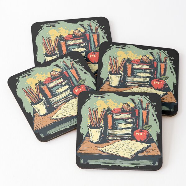 Item preview, Retro Books and Pencils Autumn Back to School Teacher Book Lover designed and sold by emiliacreations.