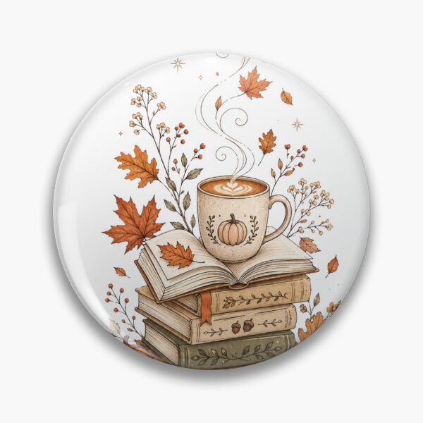 Item preview, Cozy Autumn Books Coffee and Pumpkin Fall Aesthetic designed and sold by wecrea.