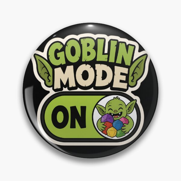 Item preview, Goblin Mode ON - Funny Dice Hoarder UI Toggle Sticker designed and sold by Dice_Goblin_Studio.