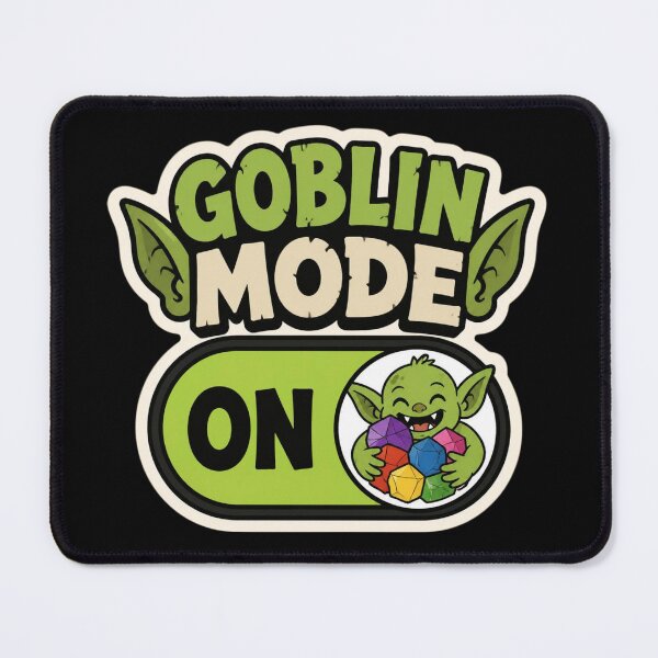 Item preview, Goblin Mode ON - Funny Dice Hoarder UI Toggle Sticker designed and sold by Dice_Goblin_Studio.