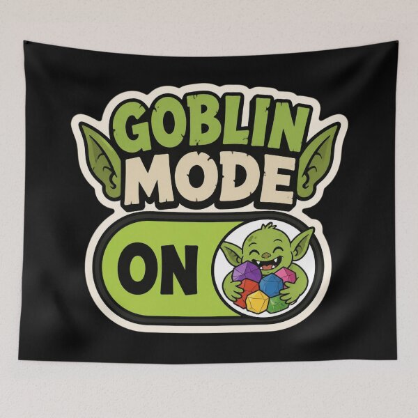 Item preview, Goblin Mode ON - Funny Dice Hoarder UI Toggle Sticker designed and sold by Dice_Goblin_Studio.