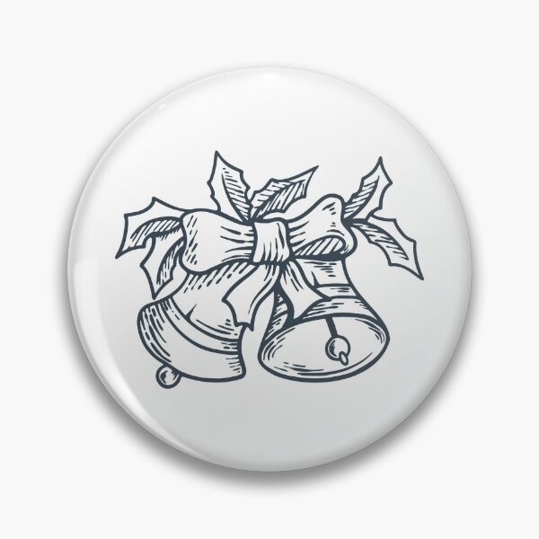 Item preview, Charcoal Vintage Christmas Bells Design designed and sold by pattern-archive.
