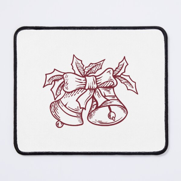Item preview, Burgundy Vintage Christmas Bells Design designed and sold by pattern-archive.