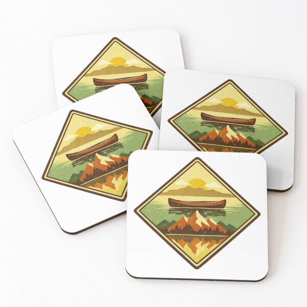 Item preview, Minimal Canoe Reflection Mountains designed and sold by GabeMountainArt.