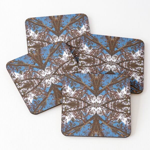 Item preview, Autumn branches with a cloudy blue sky, mirror image designed and sold by lyloubeaupere.