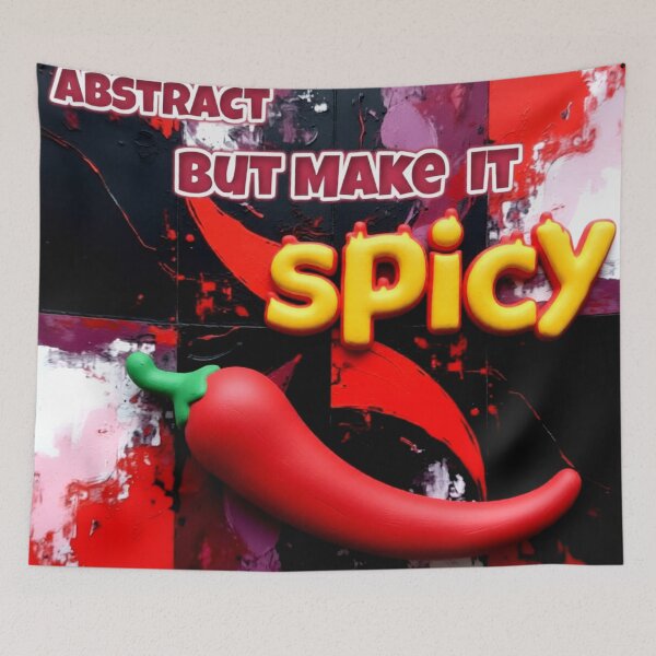 Item preview, abstract but make it spicy C RC colorful geometric typographic abstract design designed and sold by SmashingDeals.