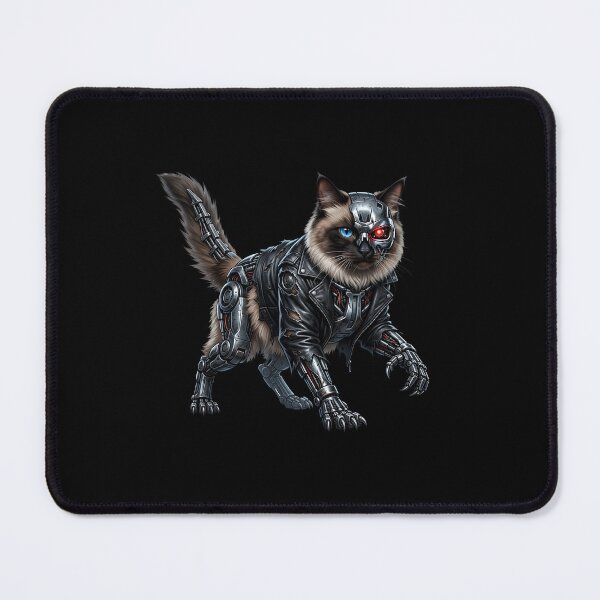 Item preview, Cyborg Cat - Cyberpunk Robot Cat Warrior Sci Fi Art designed and sold by TOOBIC.