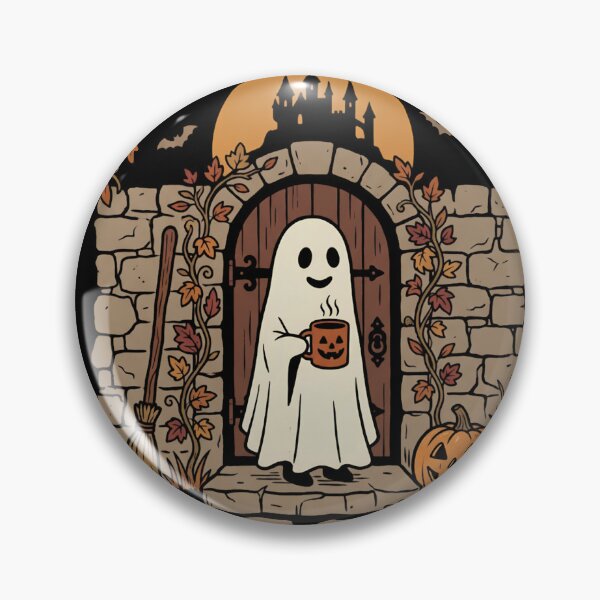 Item preview, Ghostly Roast Halloween Coffee Ghost Vintage Spooky Season  designed and sold by w66aboo.