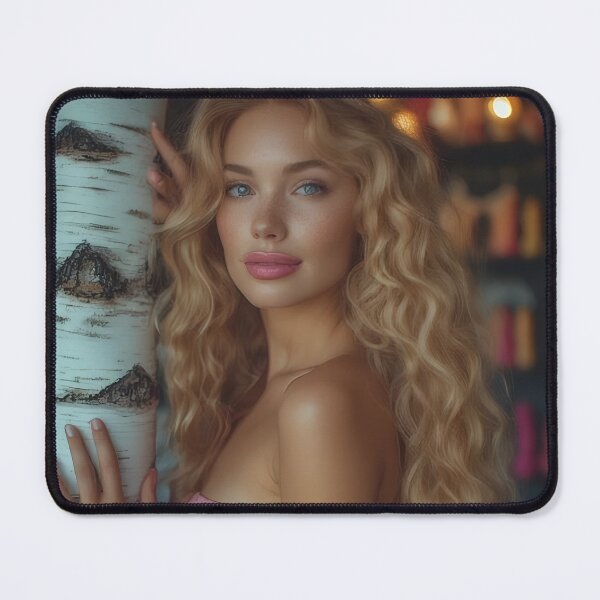 Item preview, Blonde Woman in Pink Dress designed and sold by Holub Art Studio & design.