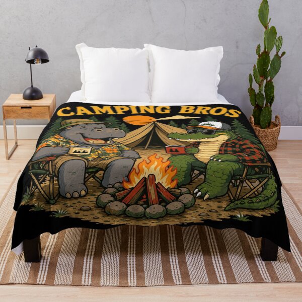 Item preview, Camping Bros Hippo and Crocodile Campfire Crew designed and sold by ClubVacay.