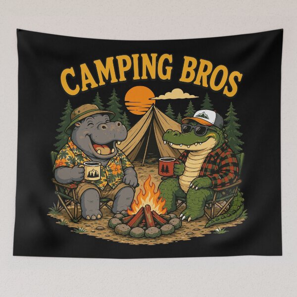 Item preview, Camping Bros Hippo and Crocodile Campfire Crew designed and sold by ClubVacay.