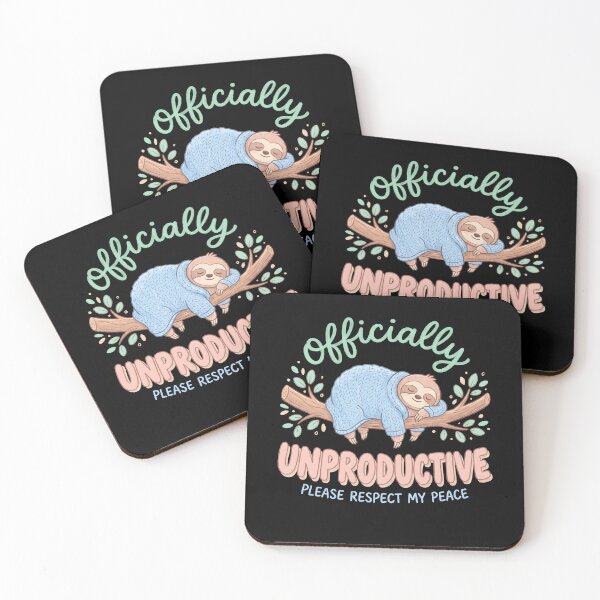 Item preview, Officially Unproductive Funny Sleeping Sloth In Sweater Introvert Humor designed and sold by IsDesignHub.