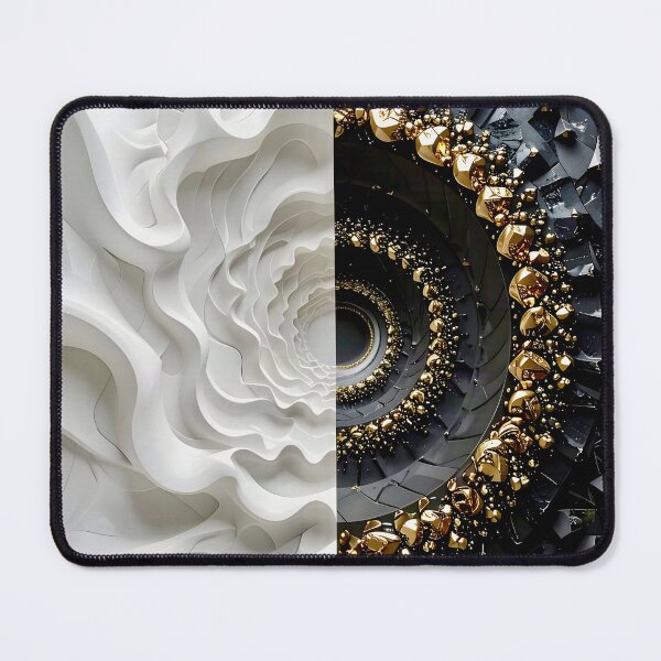 Item preview, Alabaster and Slate Geometric Spiral with Pyrite Accents designed and sold by Vicky Brago-Mitchell®.