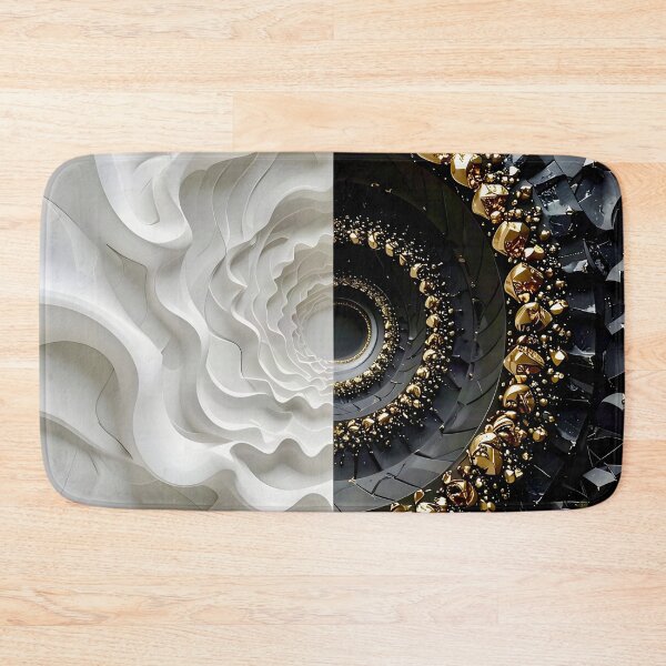 Item preview, Alabaster and Slate Geometric Spiral with Pyrite Accents designed and sold by Vicky Brago-Mitchell®.