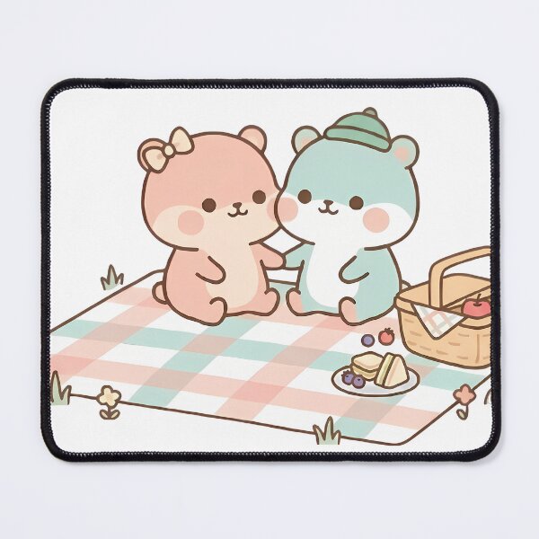 Item preview, Kawaii Cute Bears Cozy Picnic Date designed and sold by Cuddly-Critters.