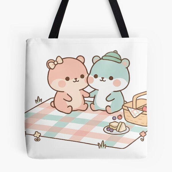 Item preview, Kawaii Cute Bears Cozy Picnic Date designed and sold by Cuddly-Critters.