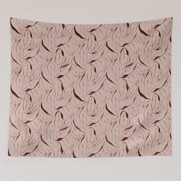 Item preview, Abstract wavy brown leaves designed and sold by katerosestudios.