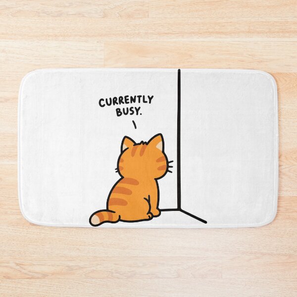Item preview, Currently Busy – Orange Cat Staring at Nothing designed and sold by MewMade.