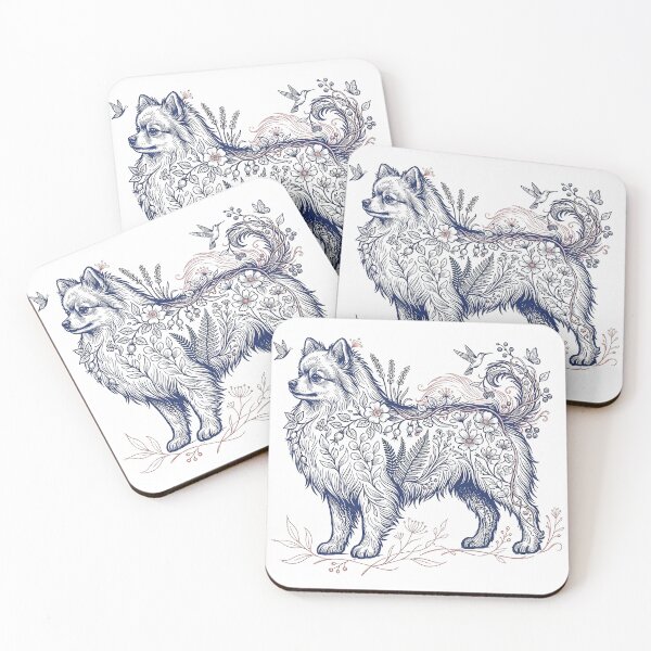 Item preview, Pomeranian Botanical Illustration designed and sold by SUP-R-Ts.