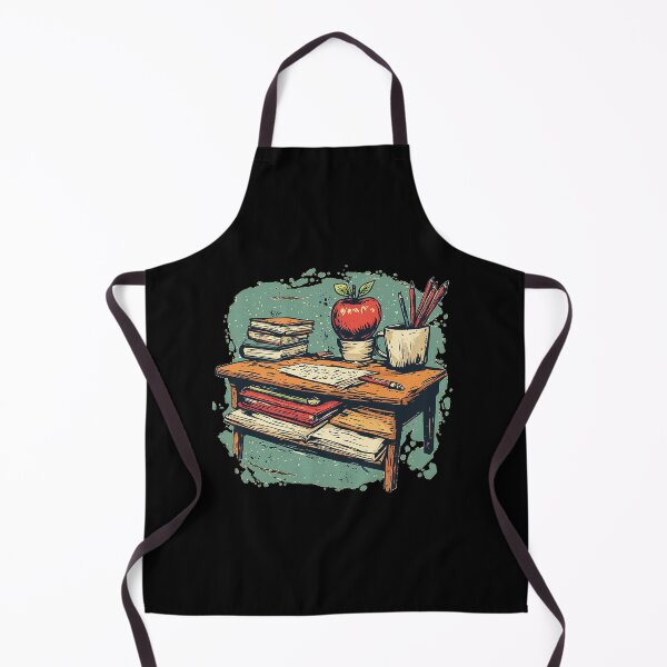 Item preview, Vintage Teacher Desk & Classic Books Illustration designed and sold by emiliacreations.