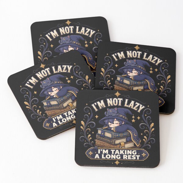 Item preview, I'm Not Lazy Long Rest - Funny Chibi Wizard RPG Meme designed and sold by Dice_Goblin_Studio.